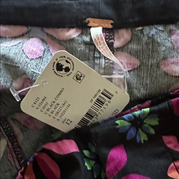 Free People Miss You Most Printed Wide-Leg Pants Size 12 NWT - Picture 4 of 6